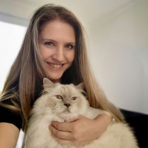 Mel, our Customer Service Coordinator, with Eli