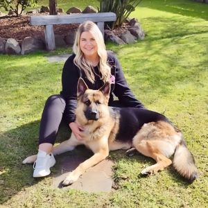 Brooke with her German Shepherd, Lily