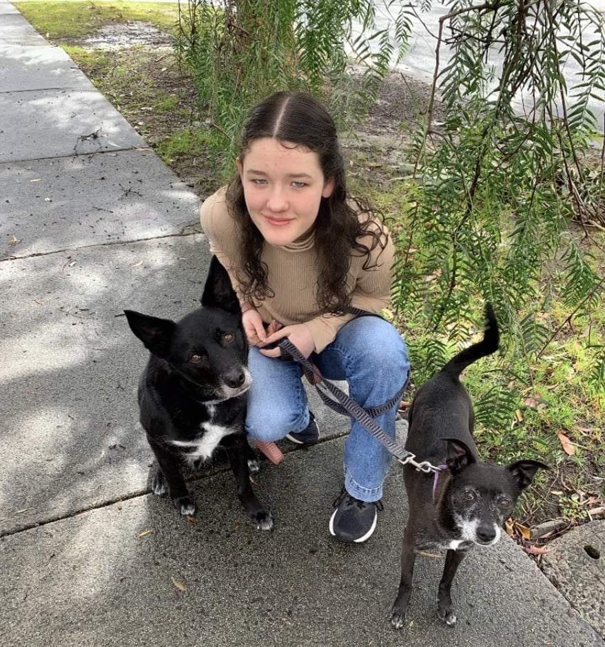 Amitie with two of her best buddies!