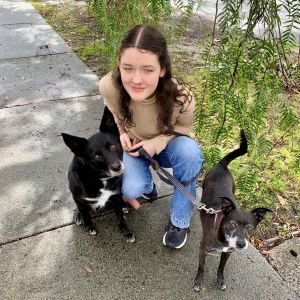 Amitie with two of her best buddies