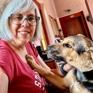 Maria with one of her house guests